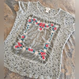 Sundance Lace & Embroidered Top Sz. XS